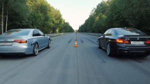 900+ л.с. Audi S8 vs 800+ л.с. BMW M5 F90. Боец-интеллигент
