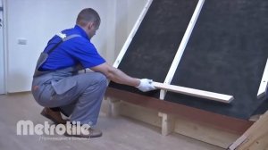 Монтаж карнизнои планки и шаговои обрешетки черепицы Метротаил