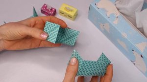 DIY Оригами Коробочка для салфеток Миниатюра. Салфетница  из бумаги своими руками