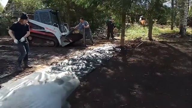 Осушение болота, поднятие участка, создание газона от и до