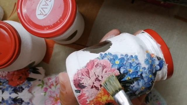Мои баночки для сыпучих продуктов в разной технике декора. смотреть онлайн