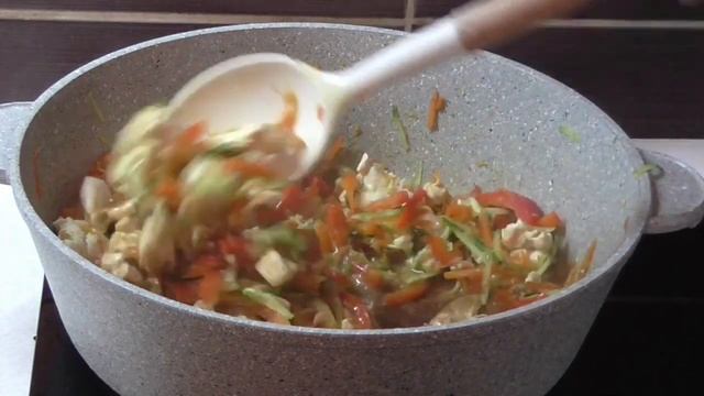 Быстрый ужин за 30 минут!!! Рисовая вермишель с куриным филе!!! A quick dinner in 30 minutes!!!???