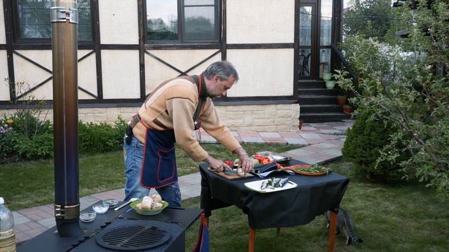 ? Потрясающая скумбрия на гриле с овощами. Видеорецепт.