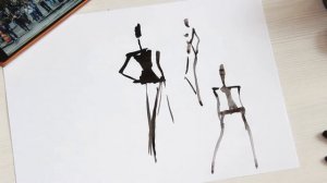 Композиция в Fashion Sketches. Как рисовать модные эскизы.FASHION SKETCH.Советы дизайнера.Урок 6