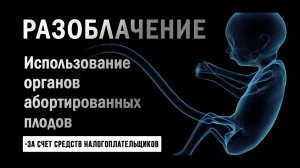 РАЗОБЛАЧЕНИЕ--Использование органов абортированных плодов