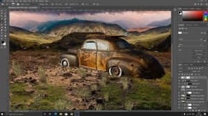 Creating a VINTAGE CAMPING in Photoshop - Speed Art