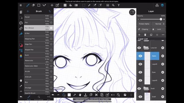 How to Make Clean Lineart in MediBang Paint смотреть онлайн