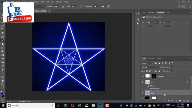 Shape Glow Effect Photoshop Tutorial | Neon Effects