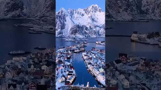 🇳🇴 Henningsver fishing village in the Lofoten Islands.