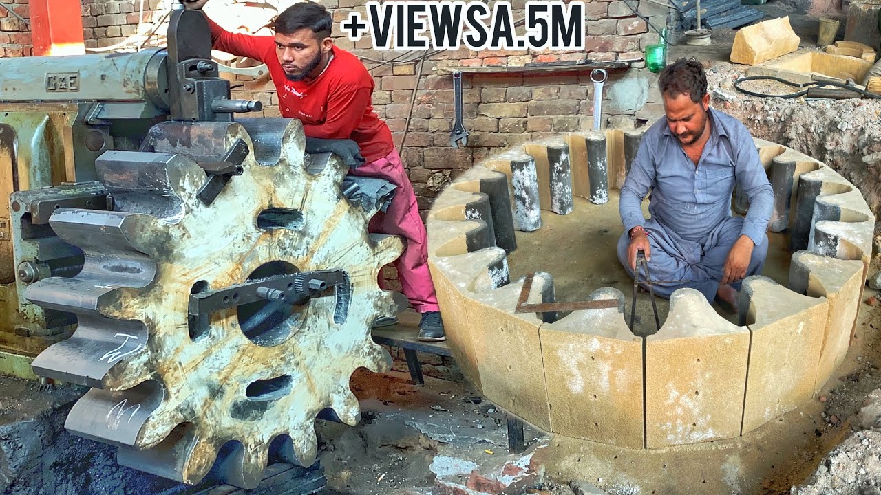 Производство огромного промышленного зубчатого колеса _ Процесс 4K - 1ЖЖ