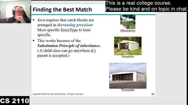 CS 2110: Exceptions (Lecture Recording) смотреть онлайн