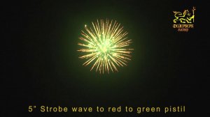 5" Strobe wave to red to green pistil