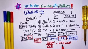 How to select Inverter & Battery for your home || calculate size of battery and inverter