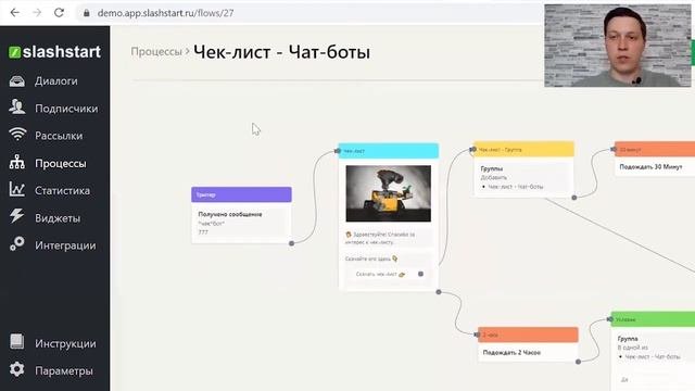 Чат-боты в Инстаграм директ // Примеры настройки и создания чат-ботов в конструкторе в Slashstart.r