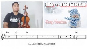 [Free Sheet] SIA - SNOWMAN || Violin With Sheet Music