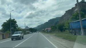 Дорога на Домбай.На машине в Домбай. Северный Кавказ. Трасса М4