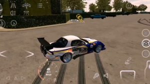 дрифт настройка на Мазду RX7 в кар паркинг