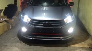 Фары с линзами для Лада Веста + дхо.mp4