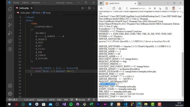 30 - COURS PHP 8 - DARIJA - SUPERGLOBAL - $_SERVER | تعلم لغة البرمجة بي إتش بي كاملة смотреть онлайн