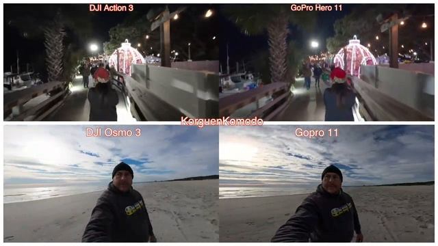 Gopro 11 vs DJI Action 3 - Side by Side videos day and night - ENJOY смотреть онлайн
