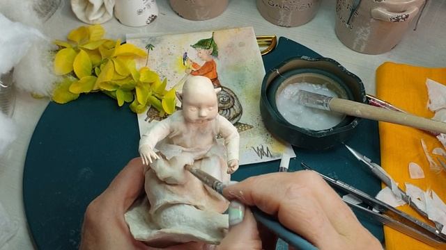 Мастер класс по ватной композиции                                  "Эльфик -путешественник" часть 1