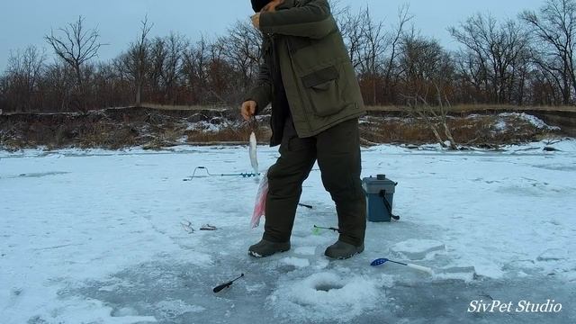 Зимняя рыбалка . Река Дон . 19 декабря 2020 . смотреть онлайн