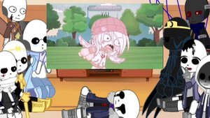 My sans aus react to Alisha pleb!