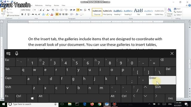 Enter...Shift Enter...Ctrl Enter in word processing