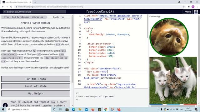 Bootstrap Tutorial 12 - Creating custom heading - freecodecamp смотреть онлайн