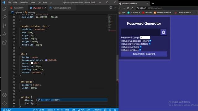 Build A Password Generator With | HTML CSS & Javascript โ ัะผะพััะตัั ...