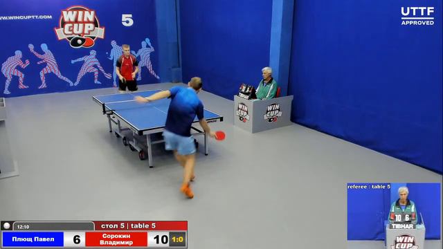 09:30 Плющ Павел (1:3) Сорокин Владимир стол 5 ЮГ-2 19.10.20 смотреть онлайн