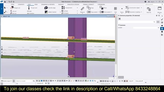 Mirror in Tekla Structures || Copy objects in Tekla Structures 2020 || Mirror Objects in TS 2020 смотреть онлайн