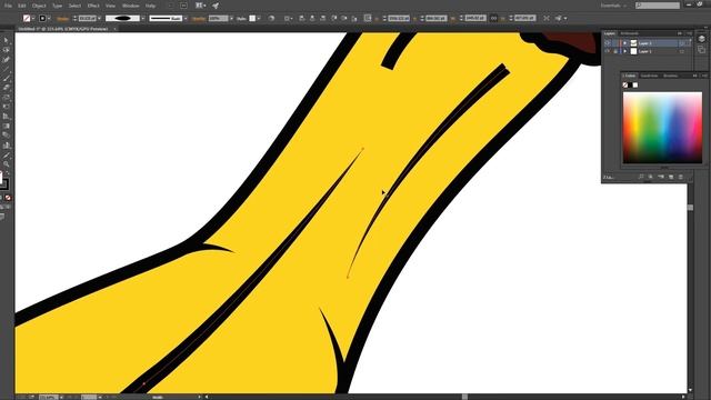 Draw Flat Vector Banana Simple Illustration | Vector Design | Adobe Illustrator cc