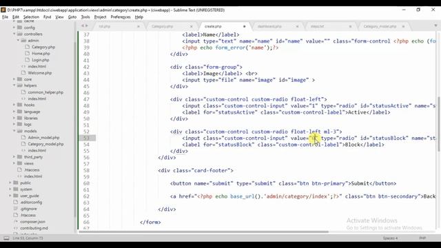 Codeigniter Web Application in Hindi - part 2