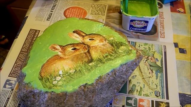 Декупаж на камне(для начинающих декупажниц).