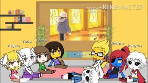 Undertale reacts to Sans vs Frisk