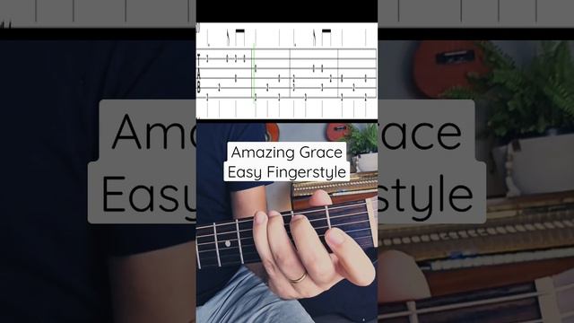 Amazing Grace - Easy Fingerstyle Guitar Tutorial #fingerstyle #hymns #guitartabs смотреть онлайн
