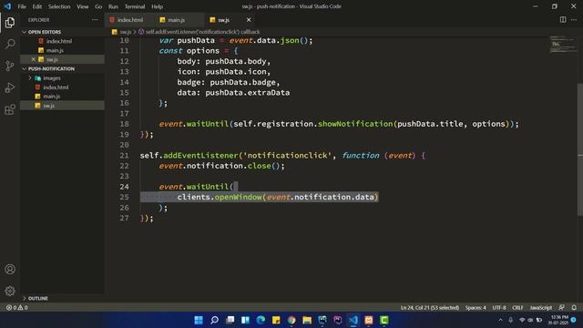 Web Push Notifications Using PHP | Push Notifications Implementation In PHP | In Hindi смотреть онлайн