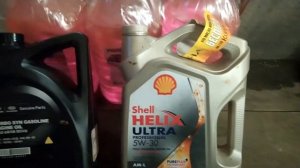 Масло Shell Helix Ultra Prof.AM-L 5w30или Моторное масло Hyundai Turbo SYN Gasoline Engine Oil 5W-3