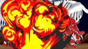 Наруто Курама против скелета-титана-основателя Эрена.