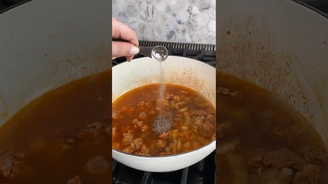 Roasted Cauliflower Soup with Sausage