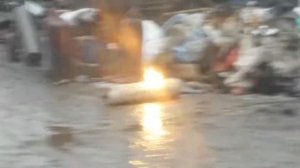 Горит кислородный баллон