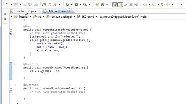 Java Programming Part 104 Graphics : Java Animation 7 MouseMotionListener 1