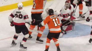 Travis Konecny Drops Rookie Jacob Bernard-Docker After Tie-Up Along Boards