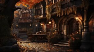 ? COZY MEDIEVAL TAVERN AMBIENCE: Autumn Village Retreat ?