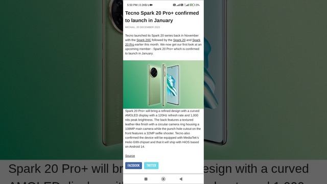 Tecno Spark 20 Pro+ confirmed to launch in January #tech