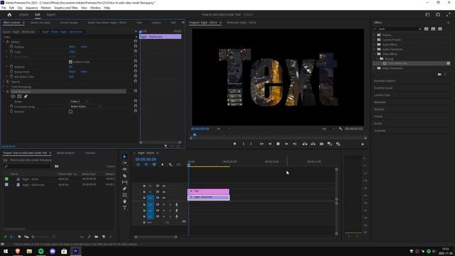 How To Add VIDEO inside TEXT in Premiere Pro 2023