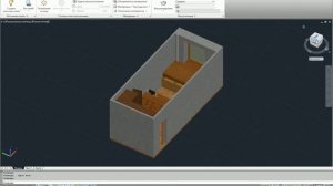 3D модель комнаты в автокаде