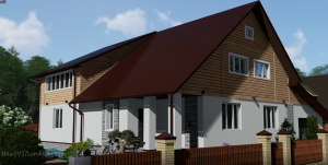 Дизайн фасадов  дома из кирпича