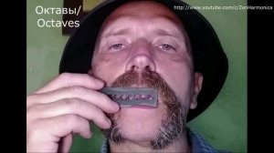 Губная гармошка. Блокировка языком. Октавы и одиночные ноты.